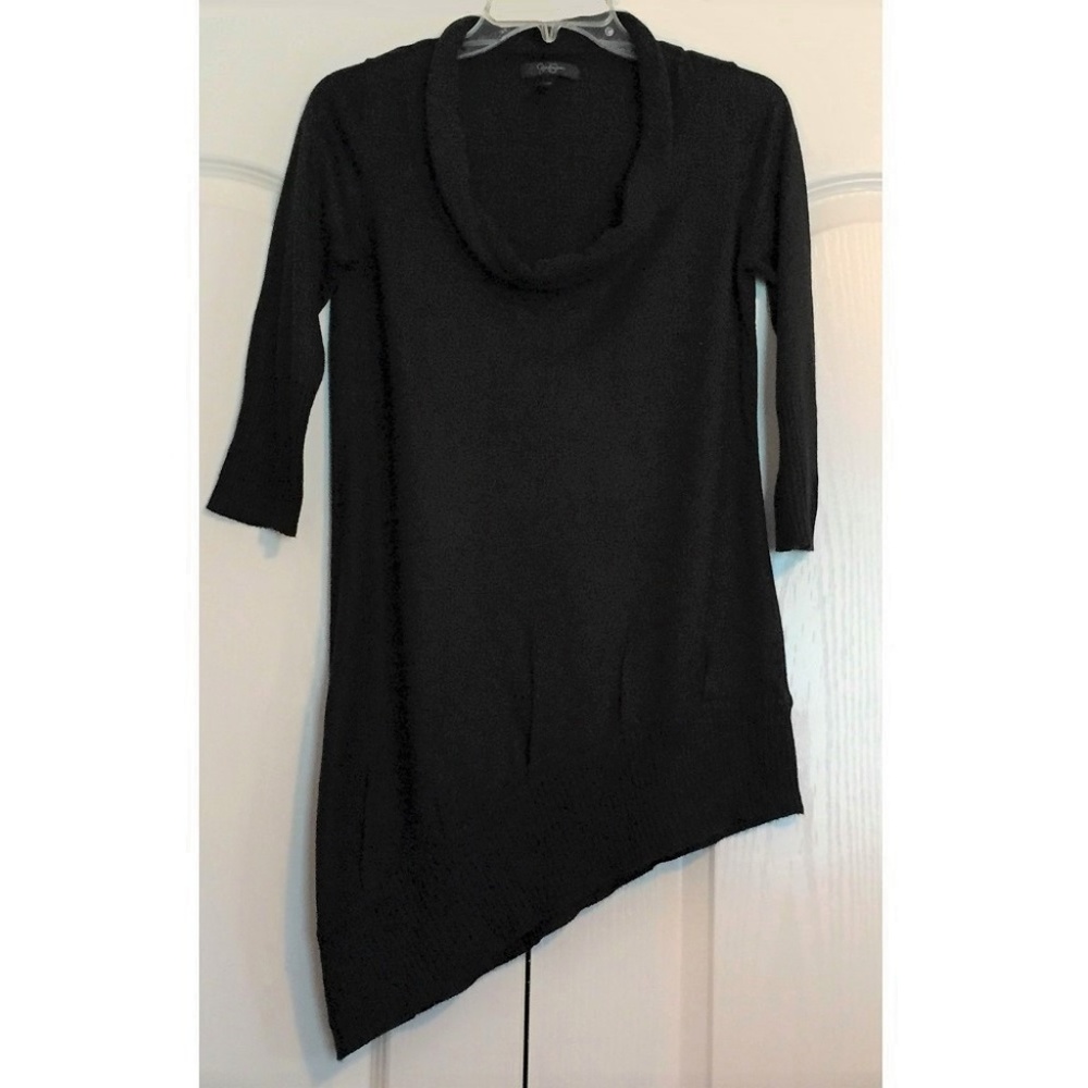 Jessica Simpson Sweater Top XS Black Cowl Neck